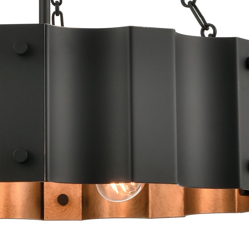 Clausten 21'' Wide 4-Light Black Chandelier