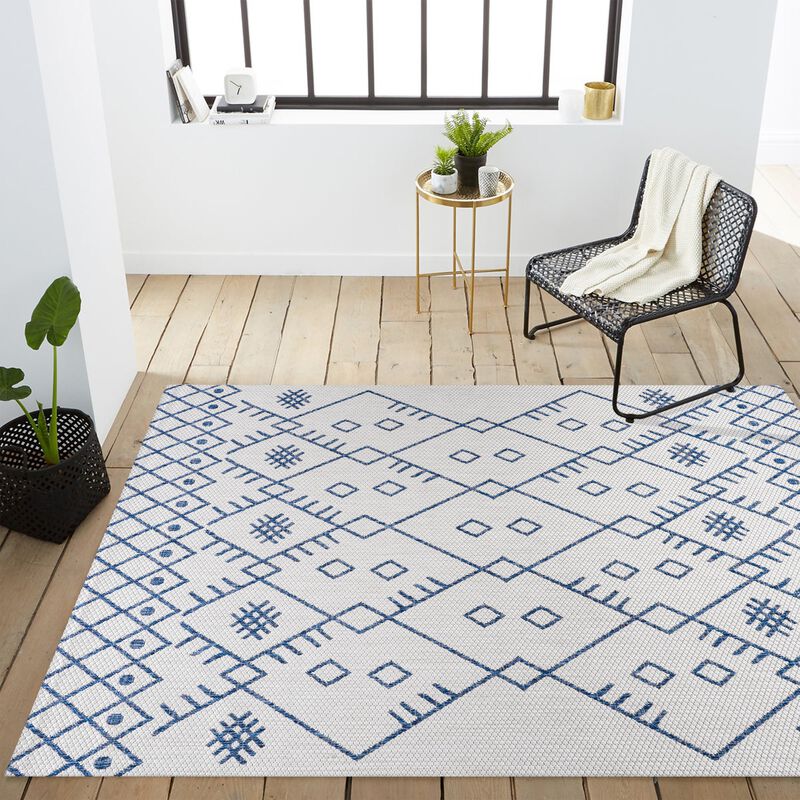 Boho Moroccan Indoor/Outdoor Area Rug