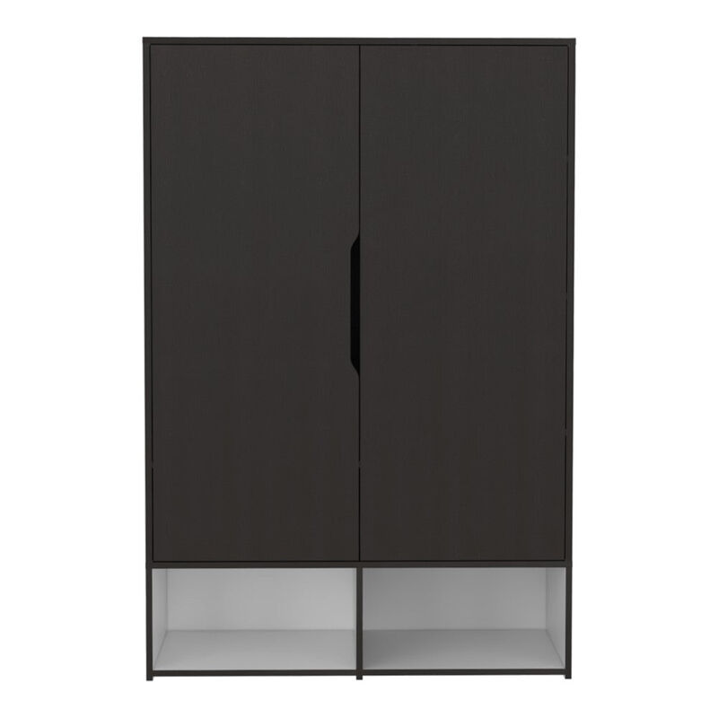 Armoire Barletta, Bedroom, Black / White