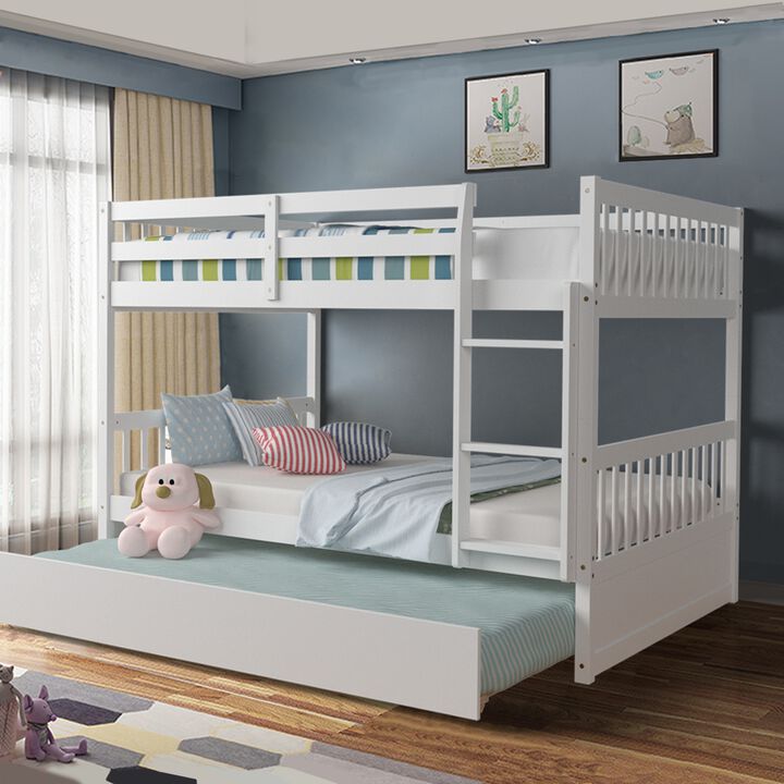 Twin Size Low Sturdy Loft Bed with Slide Wood