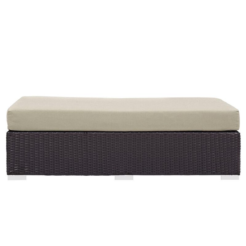 Modway Convene Outdoor Patio Fabric Rectangle Ottoman