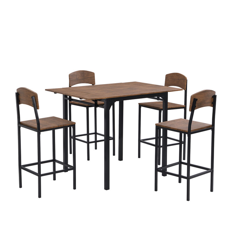 Merax 5-piece Counter Height Dining Table Set