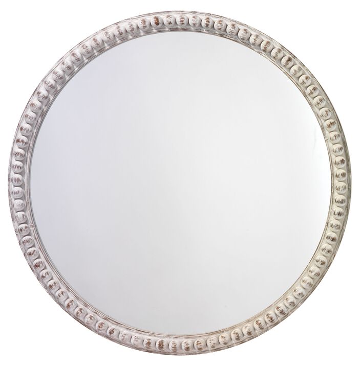 Audrey Beaded Wood Mirror