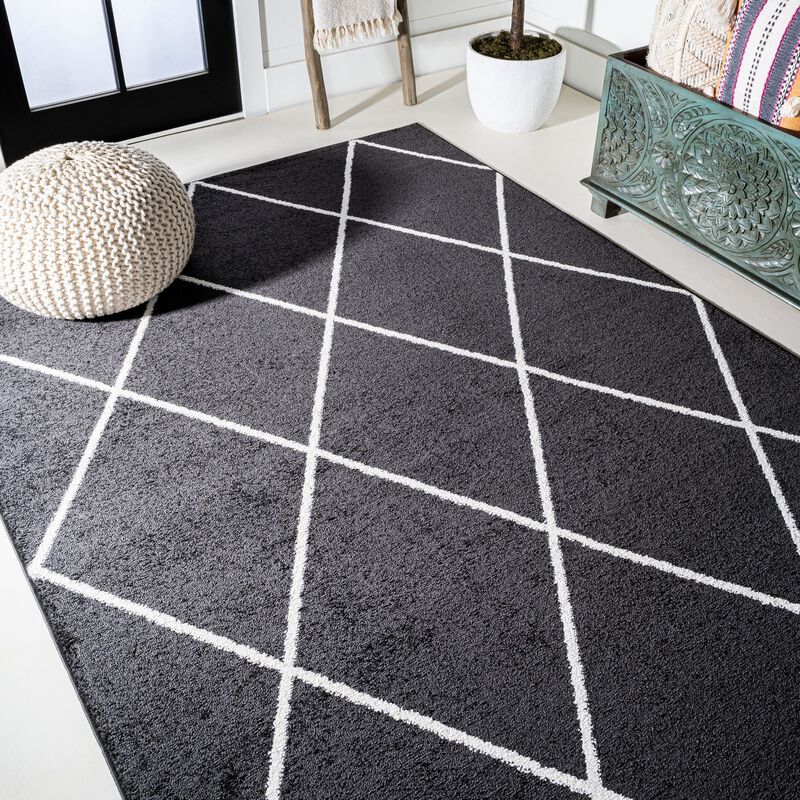 Cole Minimalist Diamond Trellis Area Rug