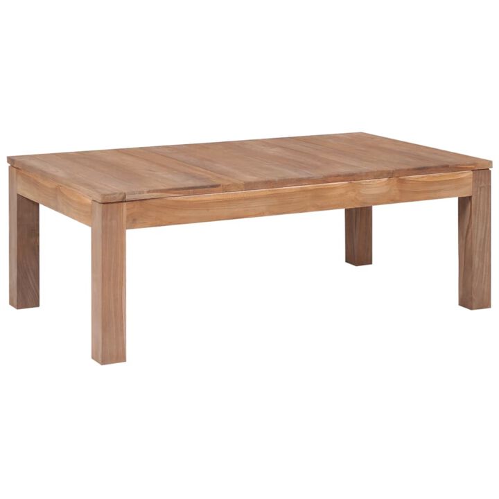 vidaXL Coffee Table Solid Teak Wood with Natural Finish 43.3"x23.6"x15.7"