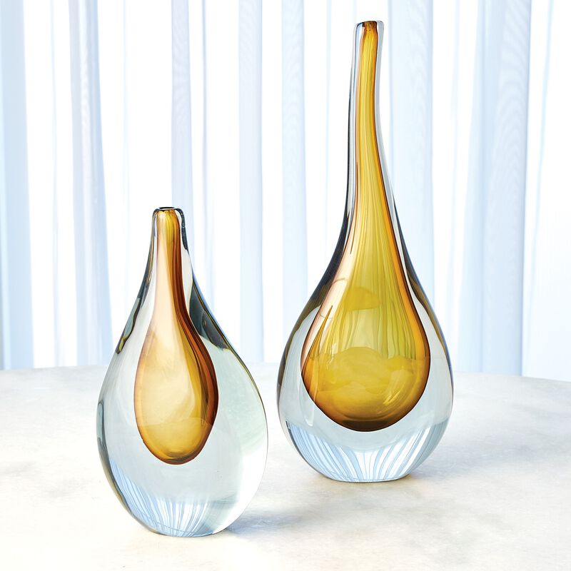 Stretched Neck Vase- Brown Small