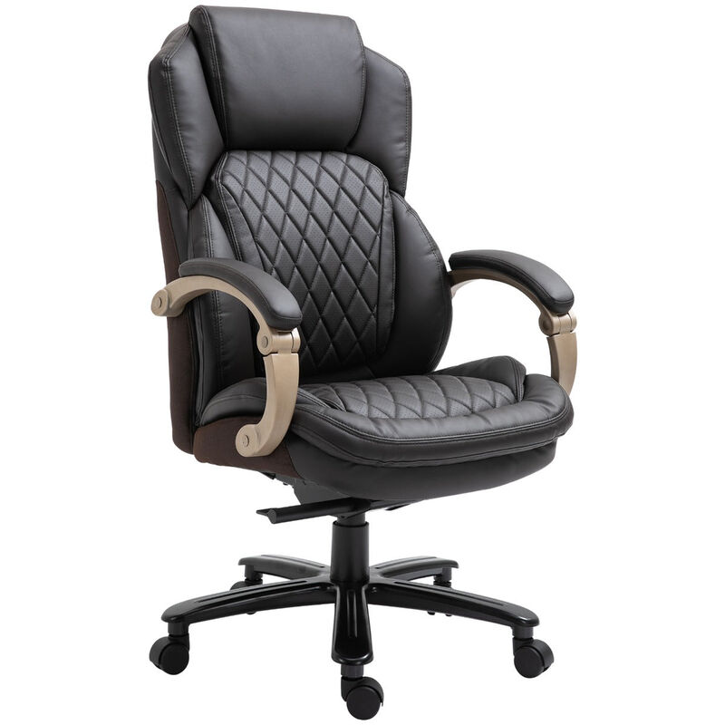 Brown Executive Chair: Big and Tall Office Chair with Diamond Leather