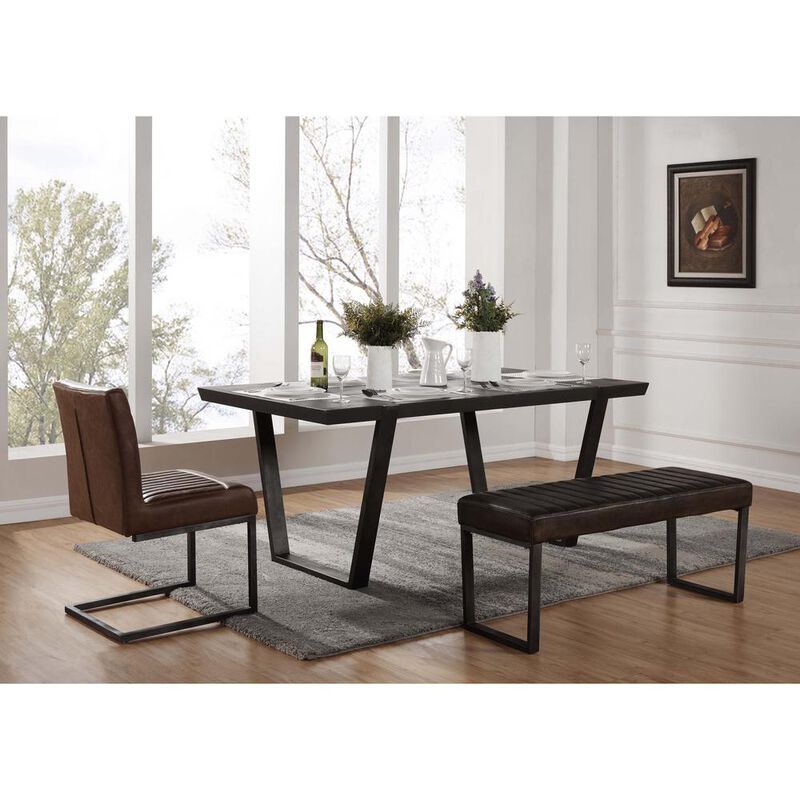 New Pacific Direct Ronan PU Leather Dining Chair, (Set of 2)