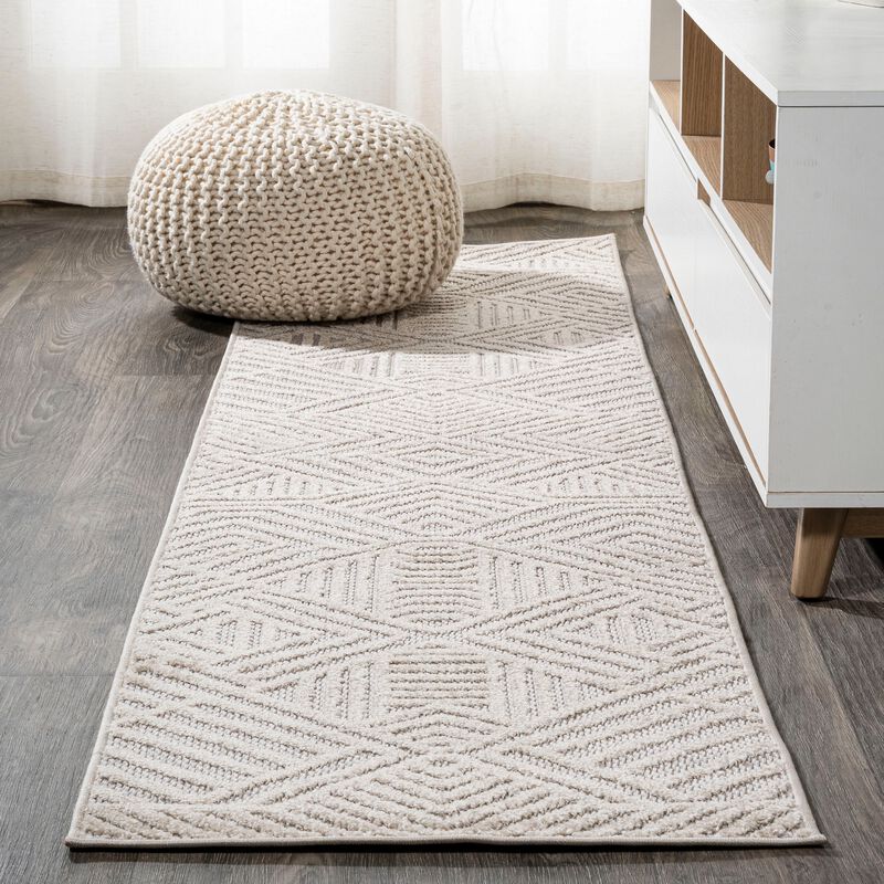 Jordan High-Low Pile Art Deco Geometric Indoor/Outdoor Area Rug