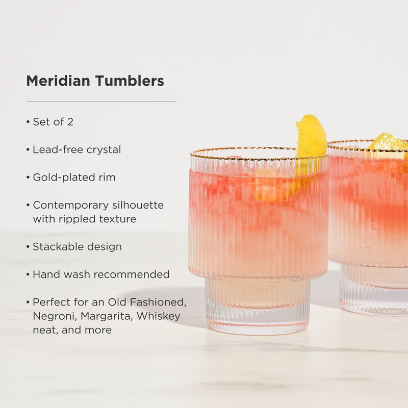 Meridian Crystal Tumblers Set of 2