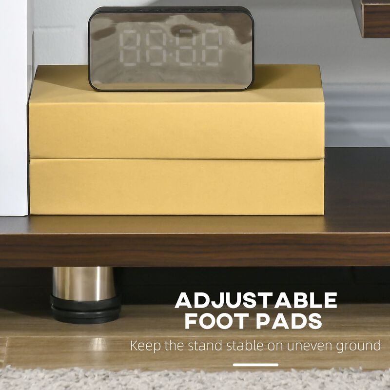 Walnut Media Storage: Chic TV Stand for 45" TVs with Drawer