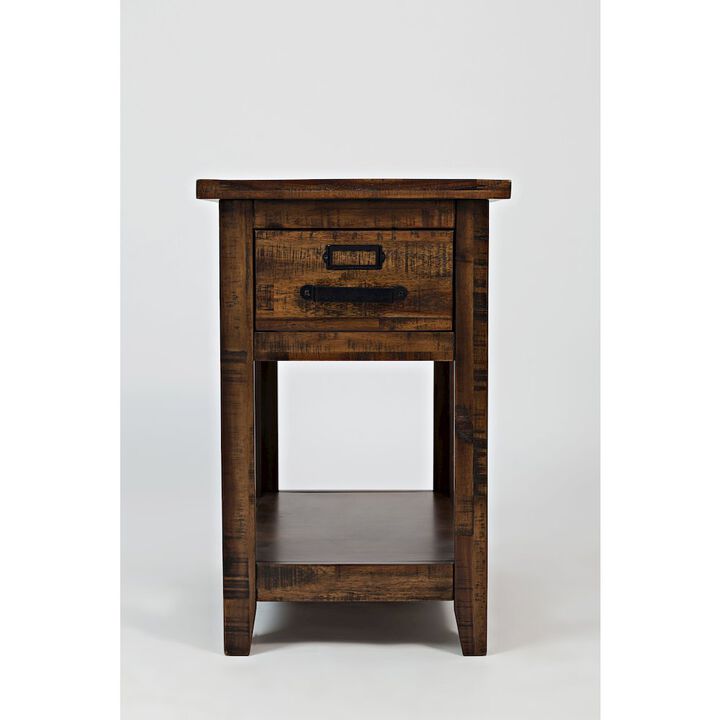 Jofran Inc. Cannon Valley Acacia Chairside Storage Table