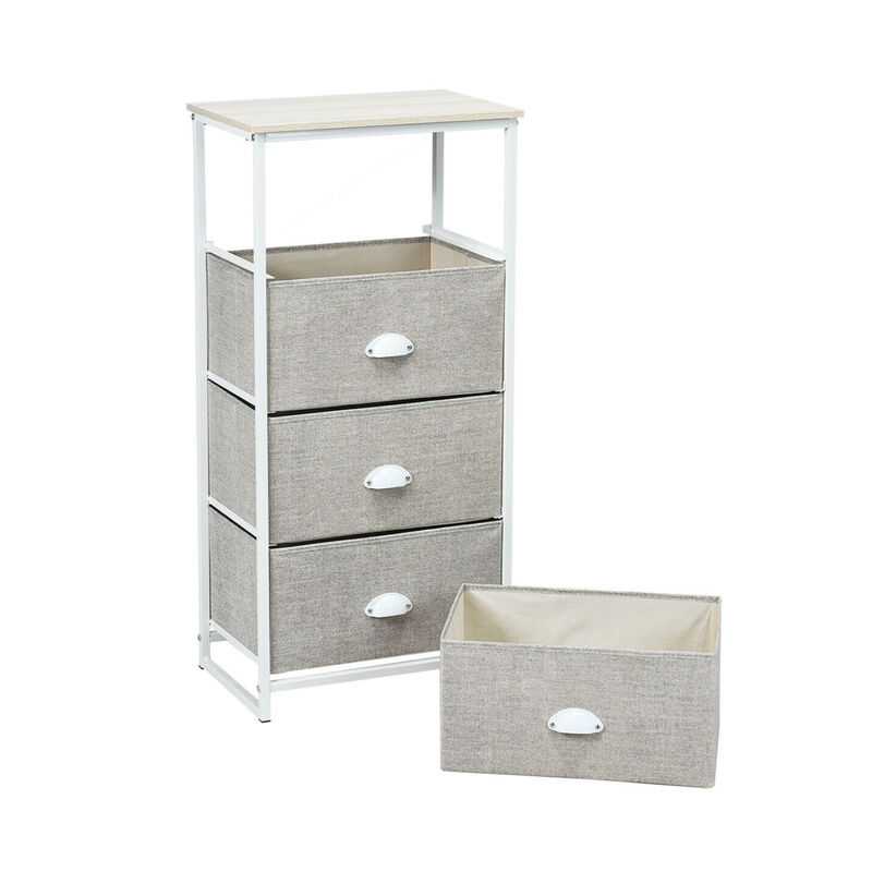 Chest Storage Tower Side Table Display Storage with 4 Drawers