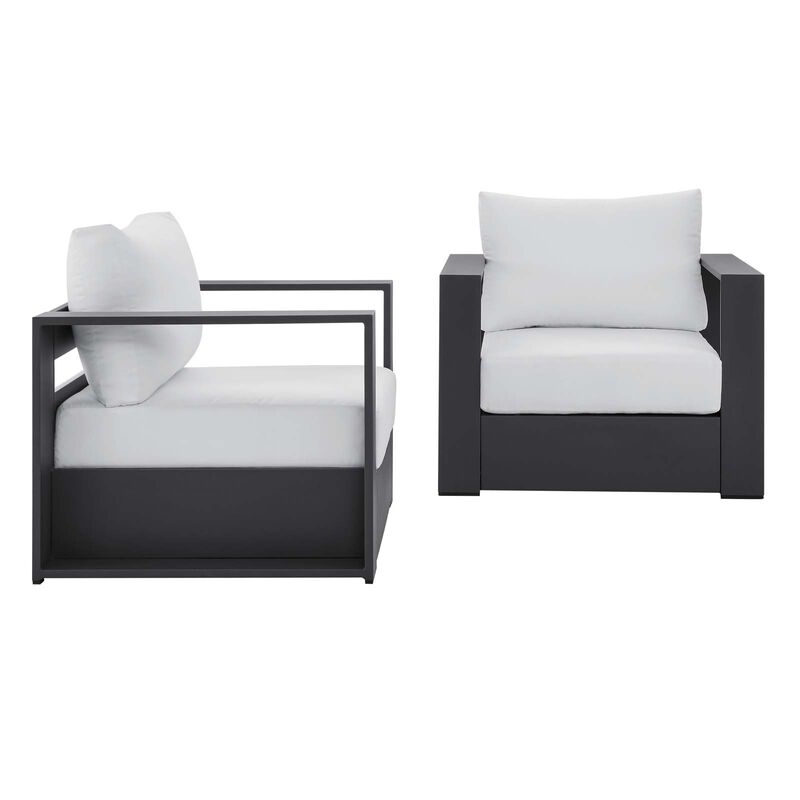 Tahoe Outdoor Patio Powder-Coated Aluminum 2-Piece Armchair Set