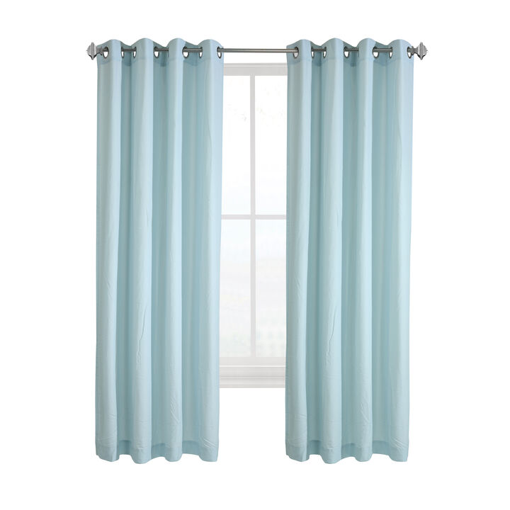 Habitat Harmony Light Filtering Providing Privacy Soft and Relaxed Feel in Room Grommet Curtain Panel Sky Blue