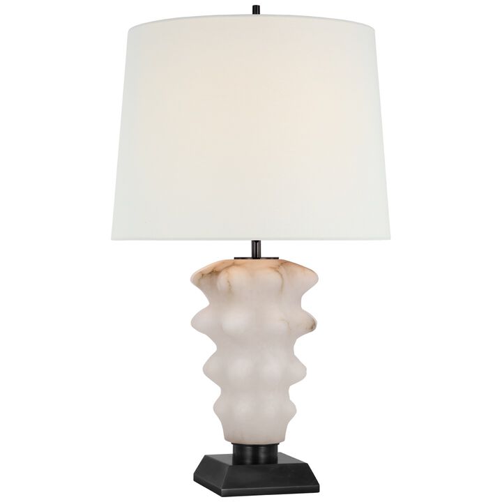 Luxor Large Table Lamp in Alabaster and Bronze