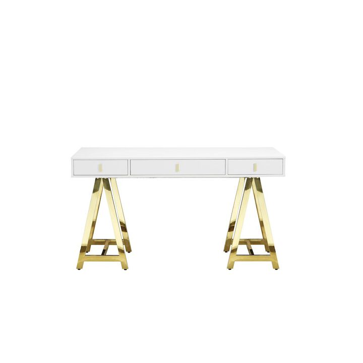 Pangea Home Gold Riley Desk White