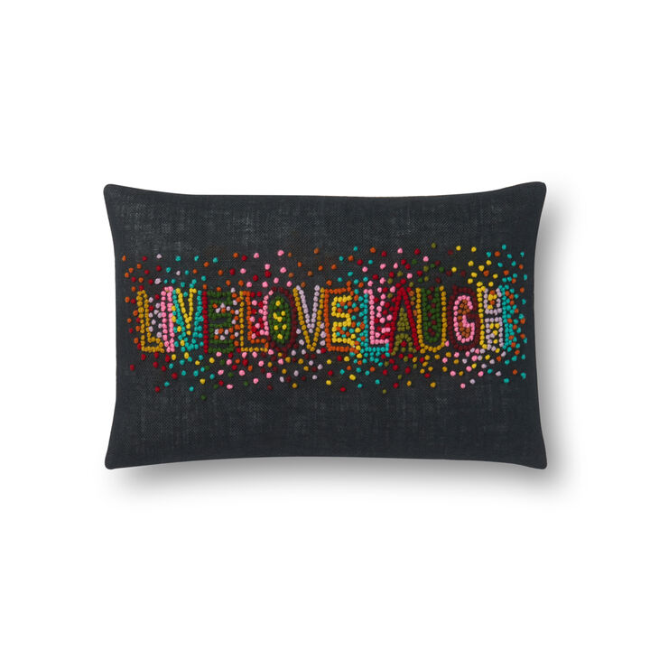 P0561 Black/Multi 13"x21" Poly Pillow