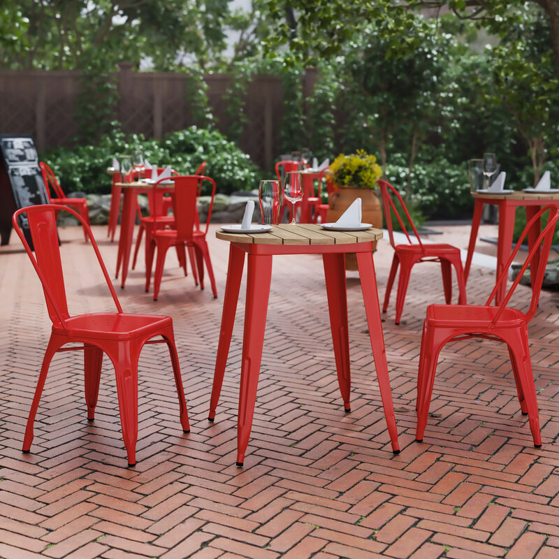 Metal Colorful Restaurant Tables