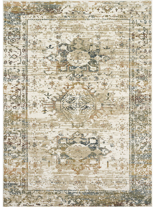 James JAE02 Ivory/Multi 5'3" x 7'8" Rug by Magnolia Home by Joanna Gaines