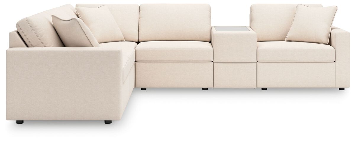 Modmax Oyster 6-Piece Sectional with Storage Console