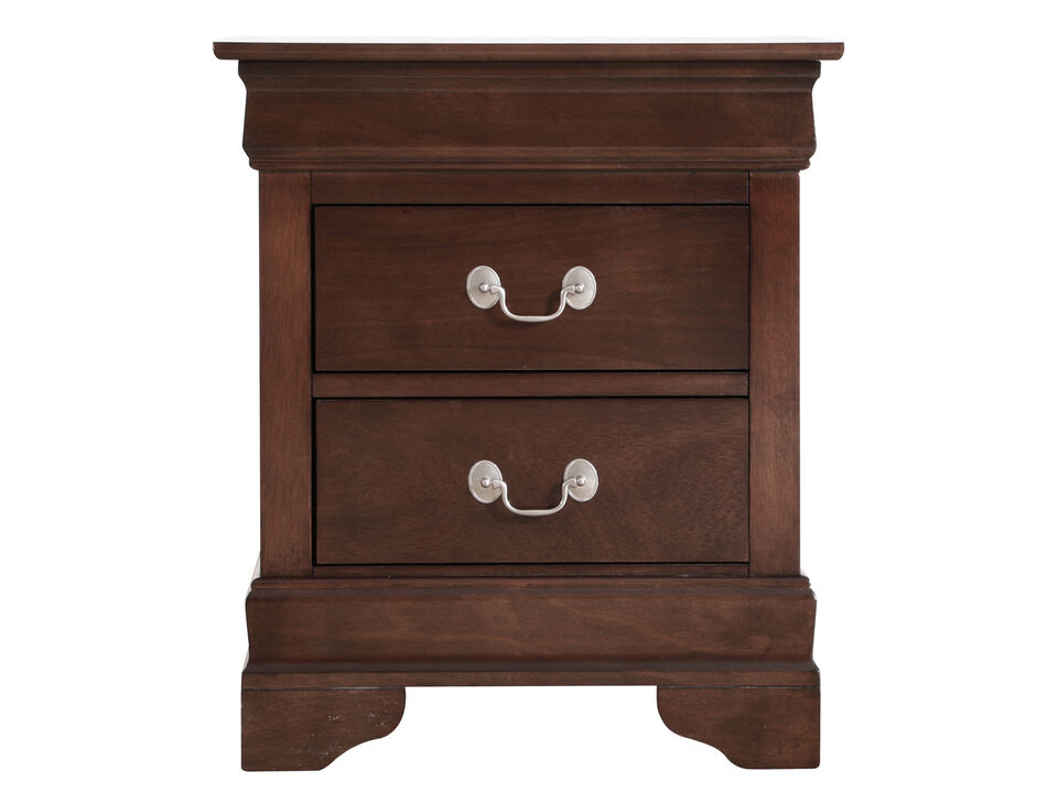 Louis Philippe 2-Drawer Nightstand (24 in. H X 21 in. W X 16 in. D)