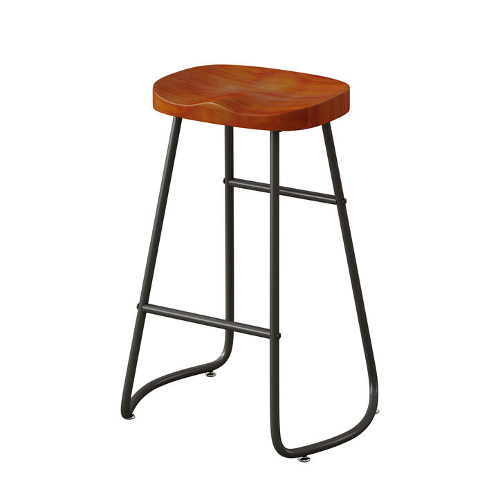 29.52" Stylish and Minimalist Bar Stools, Two-piece Counter Height Bar Stools, for Kitchen Island, Coffee Shop, Bar, Home Balcony, Dark Brown