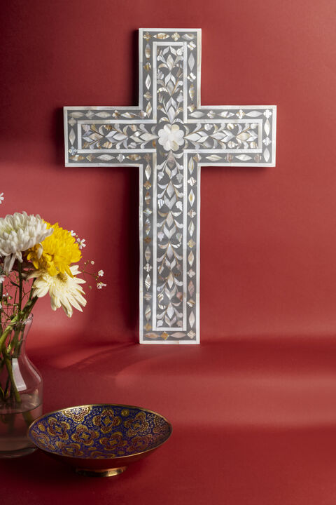 Jodhpur Mother of Pearl Wall Cross