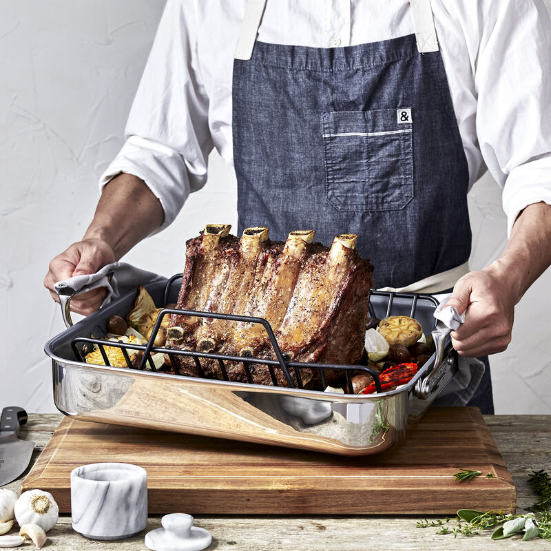 ZWILLING Polished Stainless Steel Ceramic Nonstick Roasting Pan