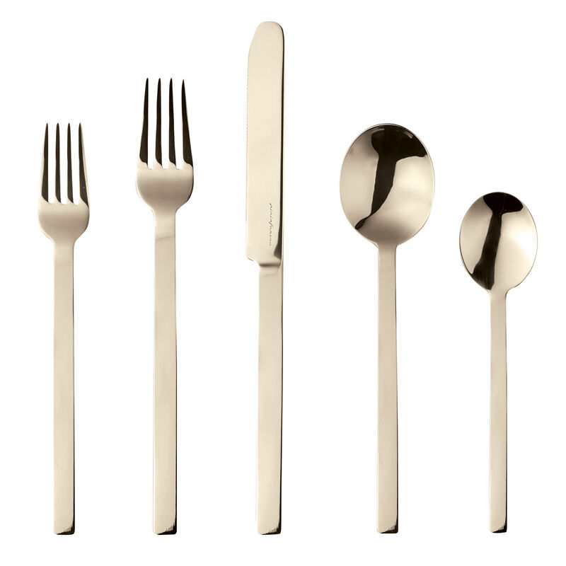 Stile By Pininarina 5-Piece Flatware Set in Champagne