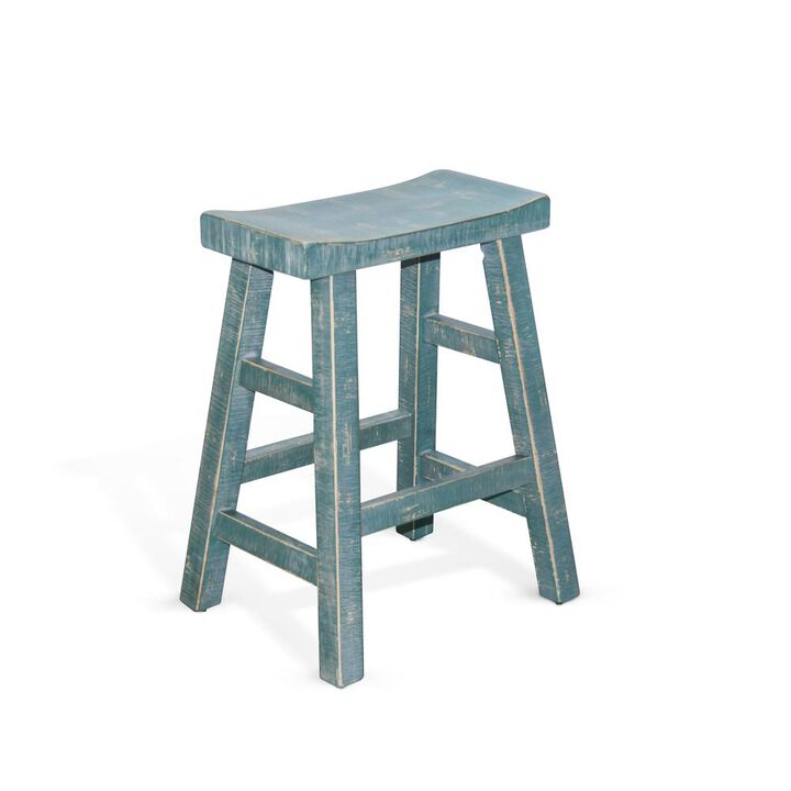 Sunny Designs Sea Grass Counter Saddle Seat Stool, Wood Seat