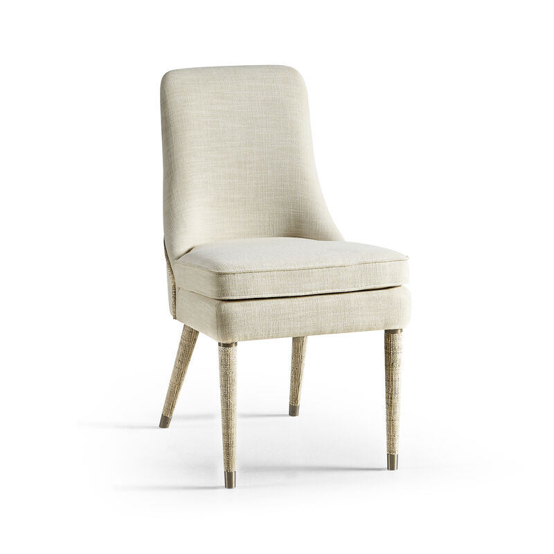 Shoal Linen & Grass Cloth Side Chair