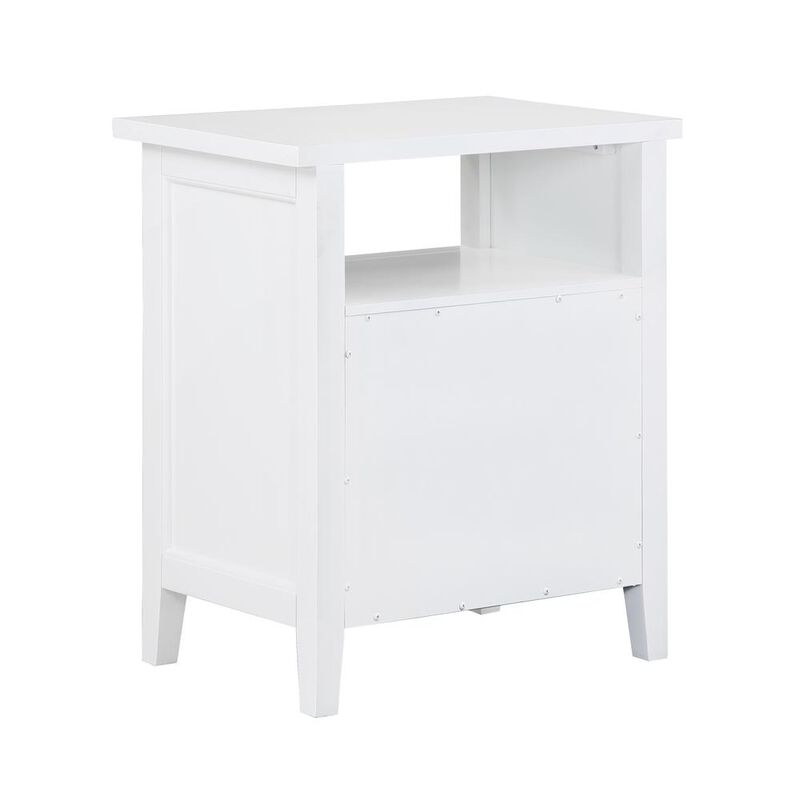 Walker White 2 Drawer Nightstand