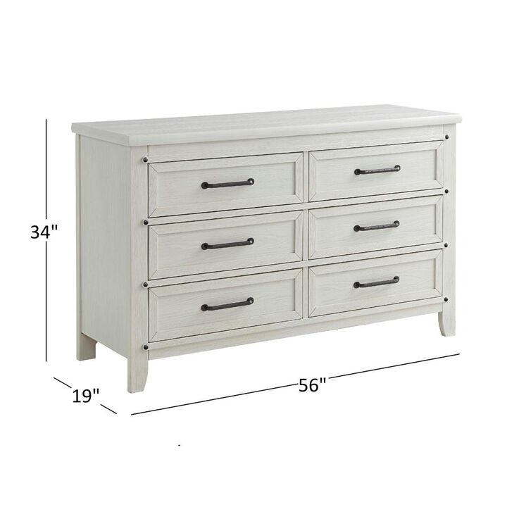 Soho Baby Ellison 6Dr Dresser Rustic White