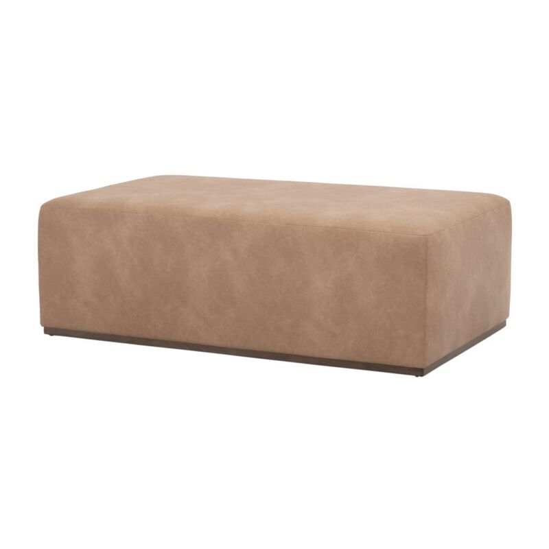 Dovetail Upholstered Coffee Table in Brown