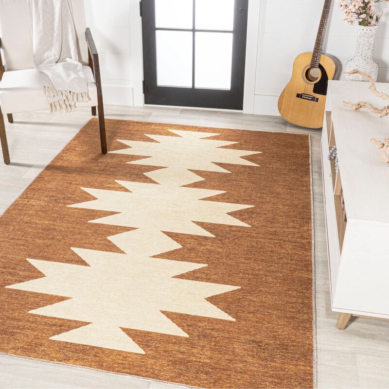 Chayton Minimalist Geometric Machine Washable Area Rug