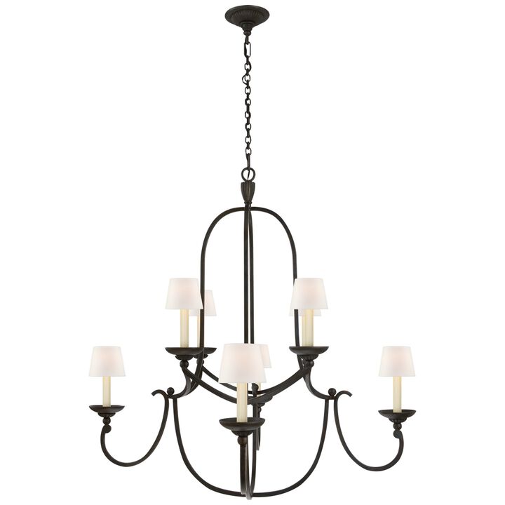 Chapman & Myers Flemish Round Chandelier with Shade Collection