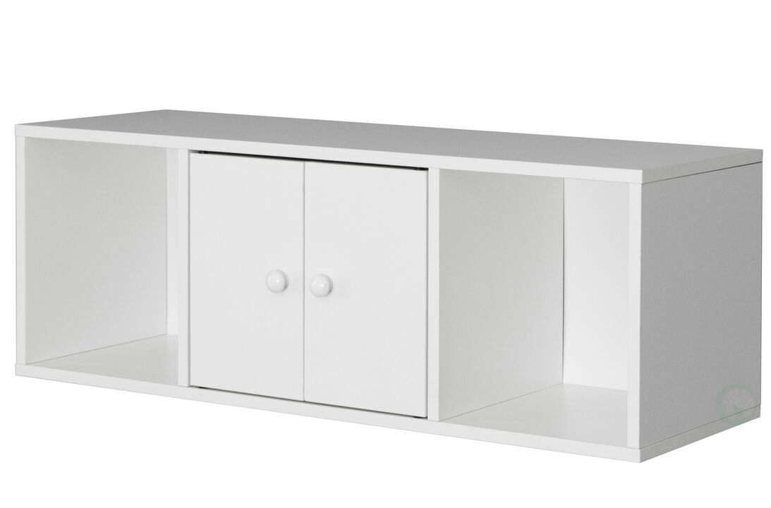 Wall Mounted Computer Cabinet Floating Hutch, White