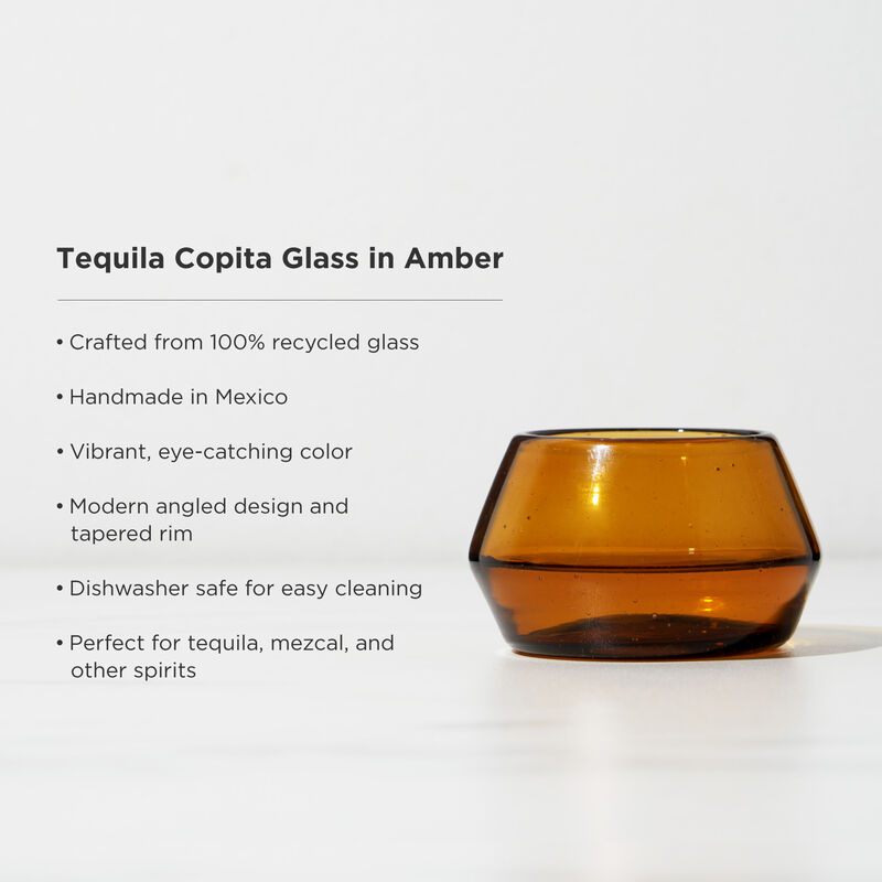 Tequila Copita Glass in Amber