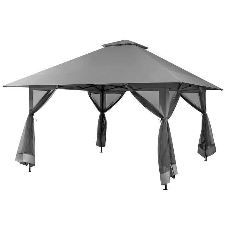 13 x 13 Feet Pop-up Instant Canopy Tent with Mesh Sidewall