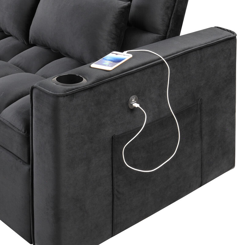 Merax 4-1 Multi-Functional Sofa Bed with Cup Holder