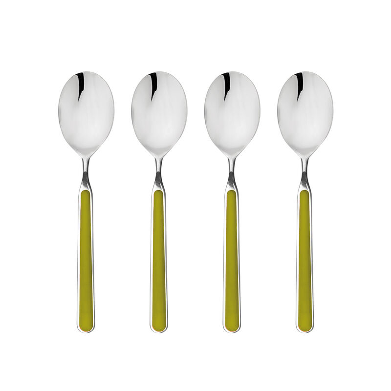 Fantasia 4-Piece American Coffee Spoon Set in Mustard