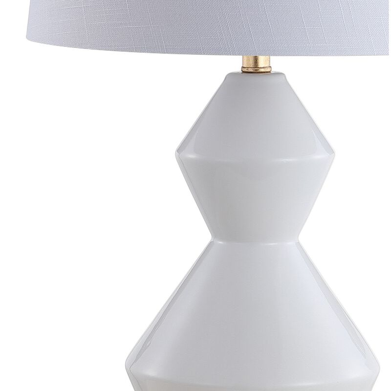 Alba Geometric Ceramicmetal LED Table Lamp