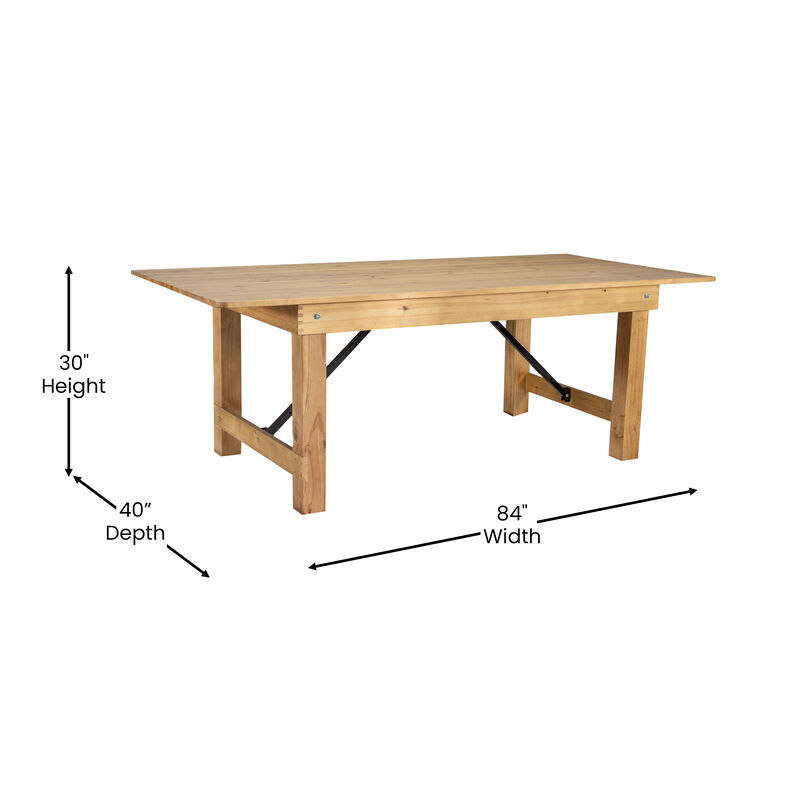 7'x40" Folding Farm Table