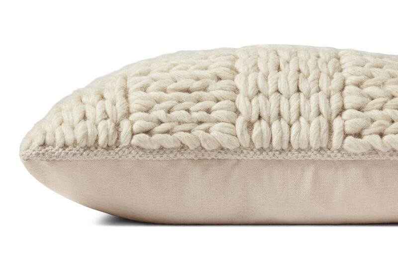 Avery PMH0061 Natural 13''x35'' Down Pillow by Magnolia Home by Joanna Gaines x Loloi