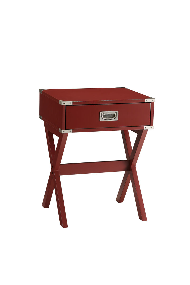 ACME Babs Accent Table, Red
