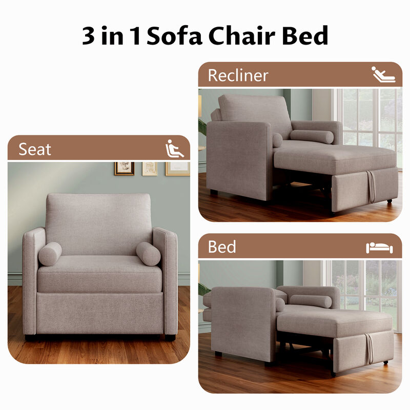 Merax 3 in 1 Convertible Sleeper Sofa Chair