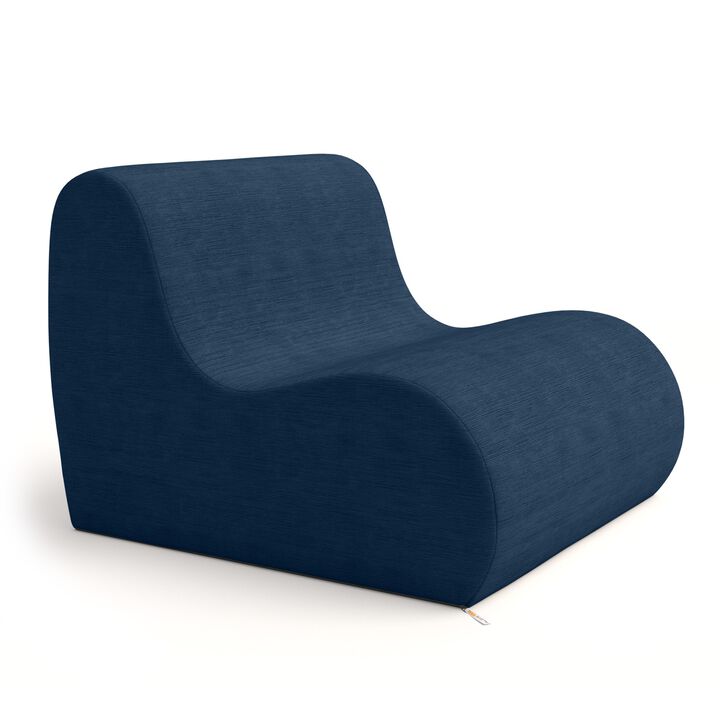 Jaxx Midtown Large Modern Accent Chair, Pewter