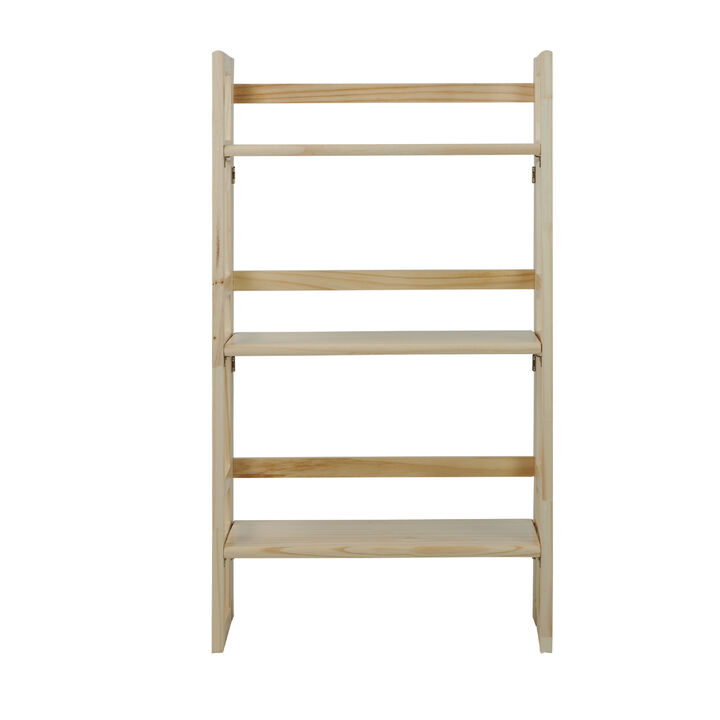 Casual Home 3-Shelf Folding Student Bookcase (20.75" Wide)-Natural