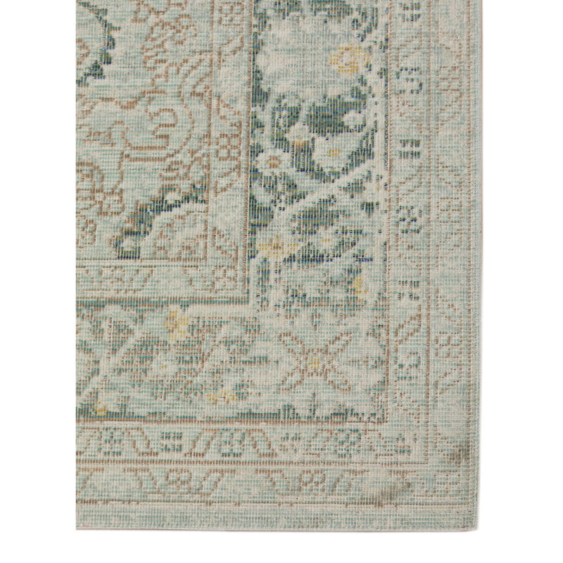 Century Haven Vintage Green Polyester Area Rug